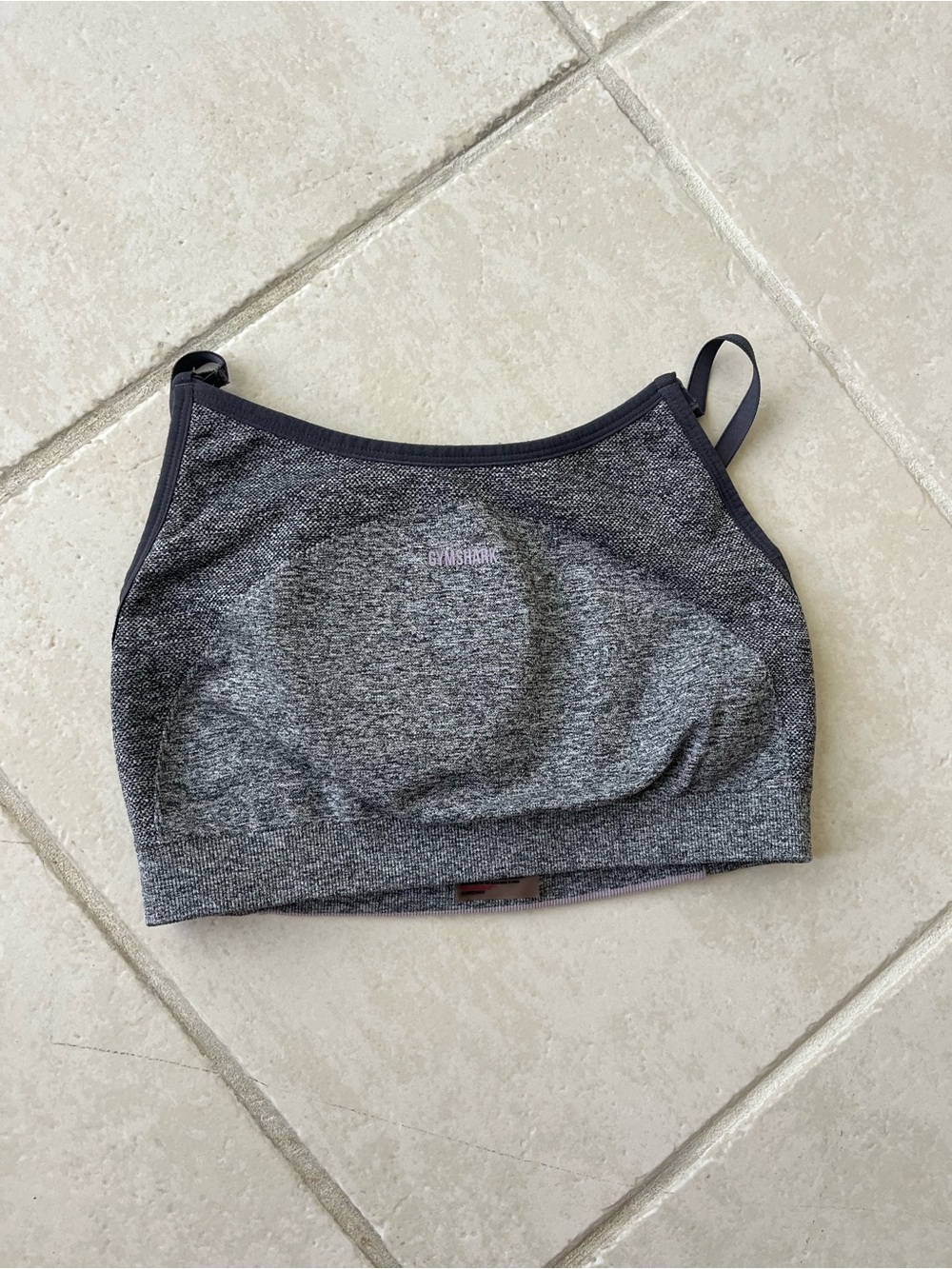 Gymshark Seamless High Neck Sports Bra - Heather Grey